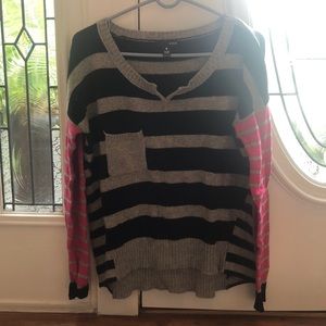 Aqua striped sweater